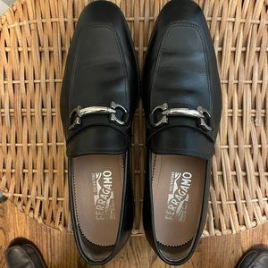 Ferragamo Men's Benford Gancini-Bit Leather Loafer